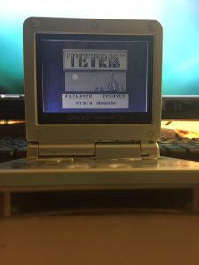 GBA con in esecuzione Tetris senza cartuccia